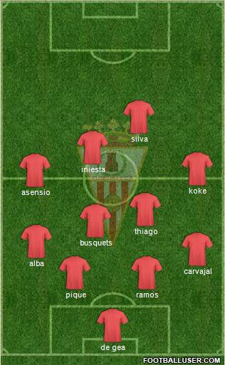 Algeciras C.F. 4-4-2 football formation