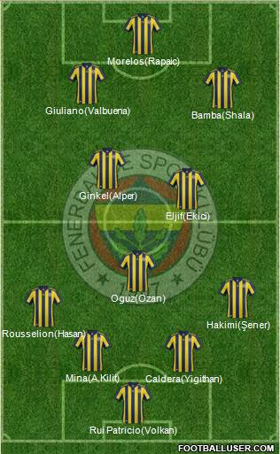 Fenerbahçe SK Formation 2018