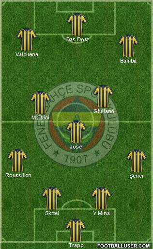 Fenerbahçe SK Formation 2018