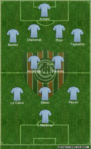 Chacarita Juniors football formation