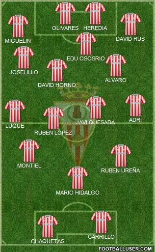 Algeciras C.F. 4-4-1-1 football formation