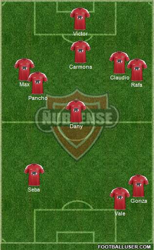 CD Ñublense S.A.D.P. 4-2-4 football formation