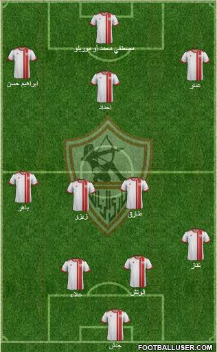 Zamalek Sporting Club 4-2-3-1 football formation