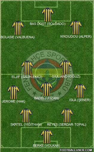 Fenerbahçe SK Formation 2018