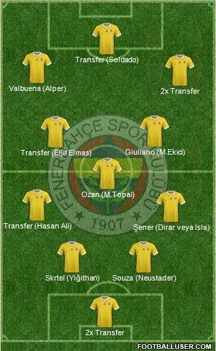 Fenerbahçe SK Formation 2018