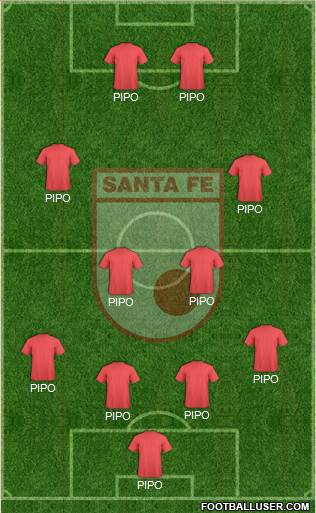 Santa Fe CD 3-4-2-1 football formation