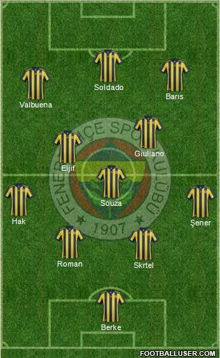 Fenerbahçe SK Formation 2018