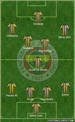 Fenerbahçe SK Formation 2018