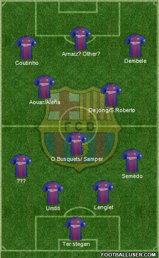 F.C. Barcelona Formation 2018