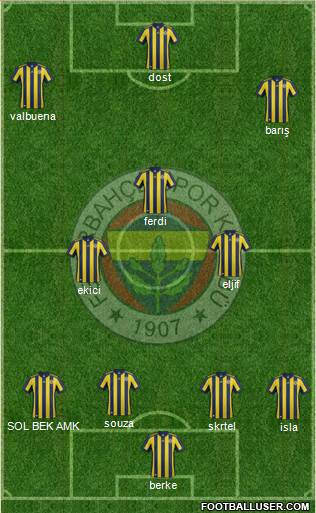 Fenerbahçe SK Formation 2018