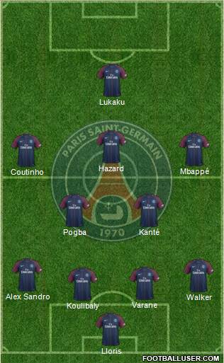 Paris Saint-Germain Formation 2018