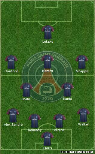 Paris Saint-Germain Formation 2018