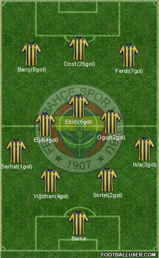 Fenerbahçe SK Formation 2018