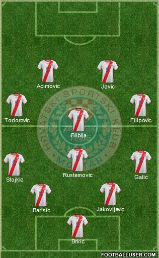 HSK Zrinjski Mostar football formation