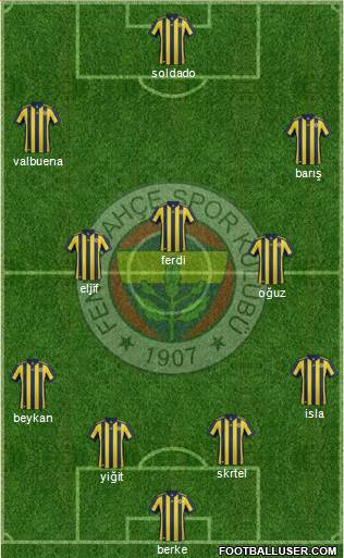Fenerbahçe SK Formation 2018