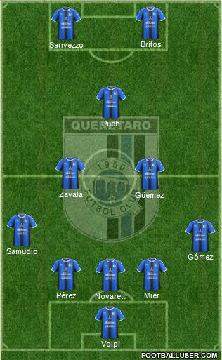 Club de Fútbol Gallos Blancos Formation 2018