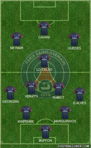 Paris Saint-Germain Formation 2018