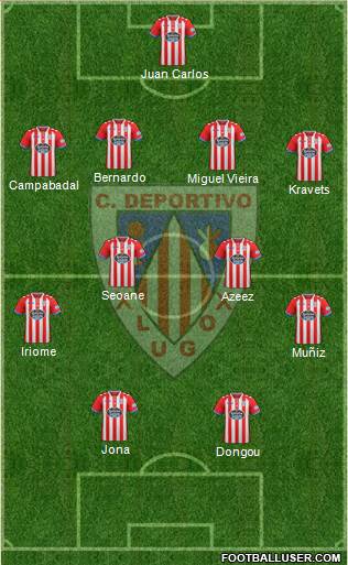 C.D. Lugo 4-4-2 football formation