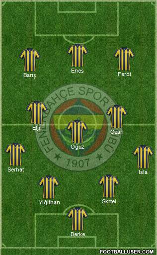 Fenerbahçe SK Formation 2018