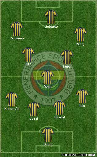 Fenerbahçe SK Formation 2018