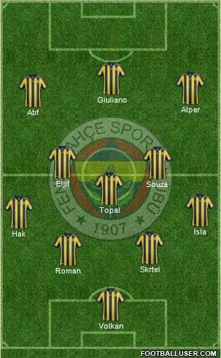 Fenerbahçe SK Formation 2018