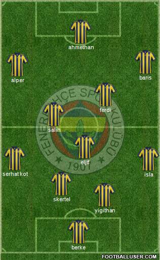 Fenerbahçe SK Formation 2018