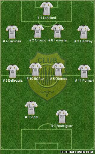 Olimpo de Bahía Blanca football formation