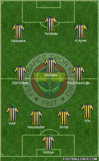 Fenerbahçe SK Formation 2018
