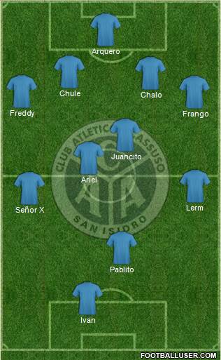 Acassuso 4-4-1-1 football formation