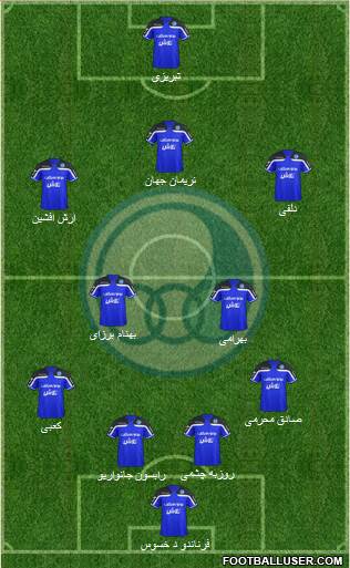 Esteghlal Ahvaz Formation 2018