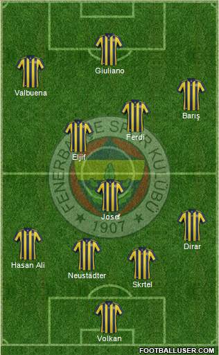 Fenerbahçe SK Formation 2018