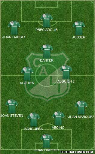 AC Deportivo Cali 4-3-3 football formation