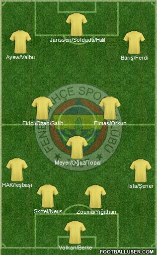 Fenerbahçe SK Formation 2018
