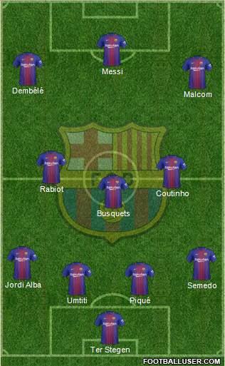 F.C. Barcelona Formation 2018