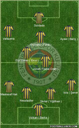 Fenerbahçe SK Formation 2018