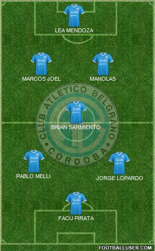 Belgrano de Córdoba football formation