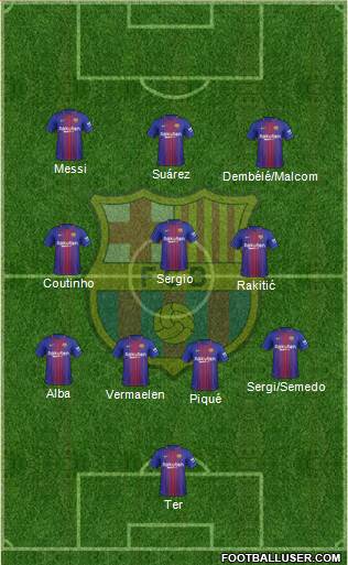 F.C. Barcelona Formation 2018