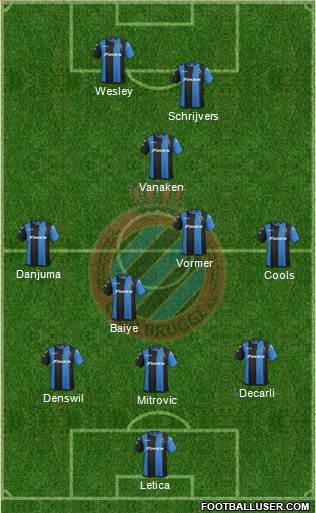 Club Brugge KV Formation 2018