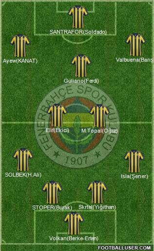 Fenerbahçe SK Formation 2018
