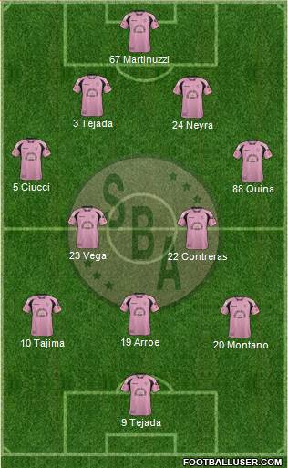 C Sport Boys A 4-2-3-1 football formation