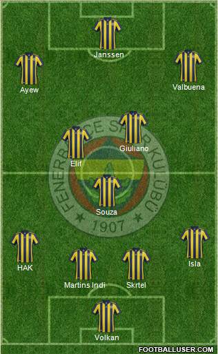 Fenerbahçe SK Formation 2018