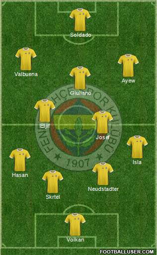 Fenerbahçe SK Formation 2018