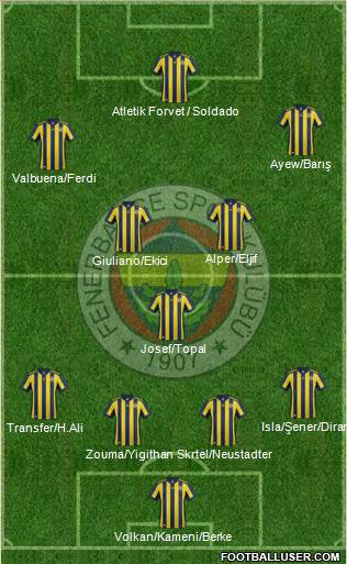 Fenerbahçe SK Formation 2018