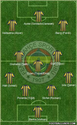 Fenerbahçe SK Formation 2018