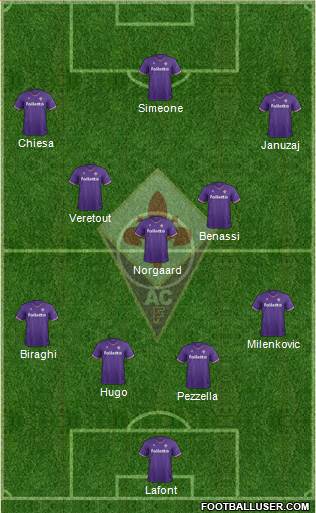Fiorentina Formation 2018