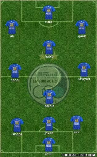 Esteghlal Tehran Formation 2018