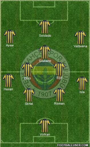 Fenerbahçe SK Formation 2018