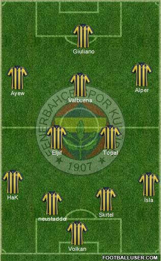Fenerbahçe SK Formation 2018
