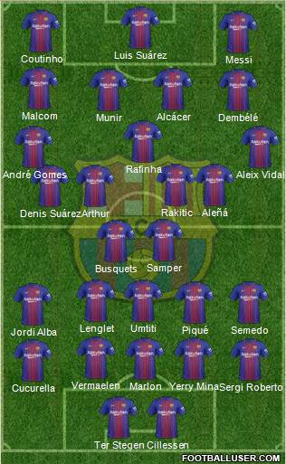 F.C. Barcelona Formation 2018