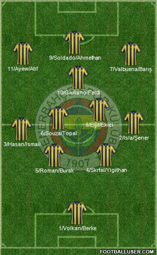 Fenerbahçe SK Formation 2018